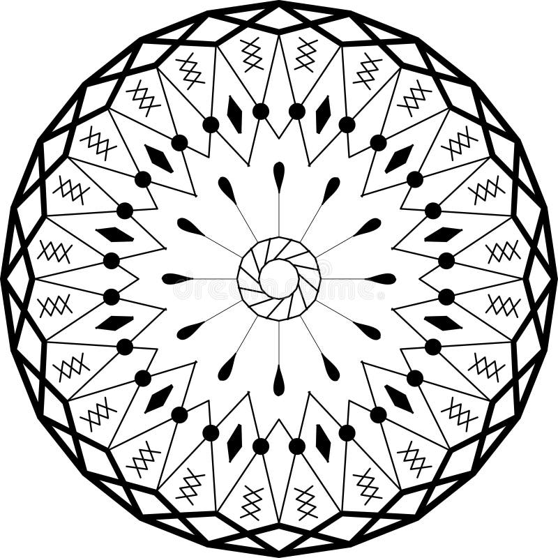 Download Outline Mandala Circular Ornament. Intricate Pattern ...