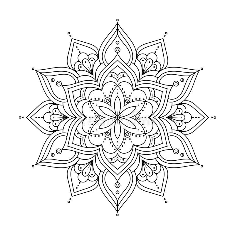 Premium Vector  Outline mandala coloring page for coloring book