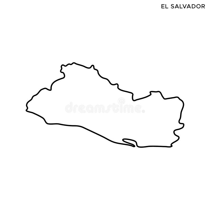 Outline San Salvador City Skyline with White Buildings Stock Vector ...