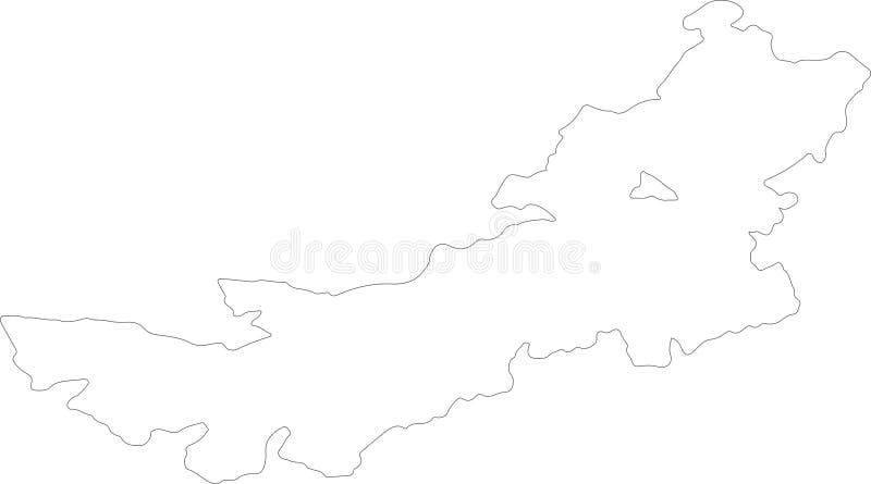 Inner Mongol China outline map stock illustration