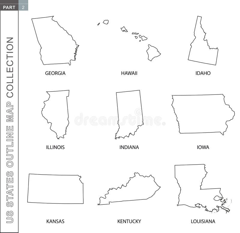 Georgia Map Outline Stock Illustrations 2921 Georgia Map Outline