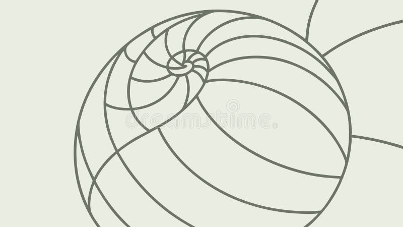 Outline nautilus shell, elegant natural spiral vector, vector design Generative AI royalty free illustration