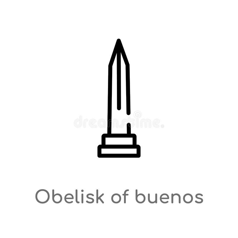 outline obelisk of buenos aires vector icon. isolated black simple line element illustration from monuments concept. editable royalty free illustration outline obelisk of buenos aires vector icon. isolated black simple line element illustration from monuments concept. editable royalty free illustration