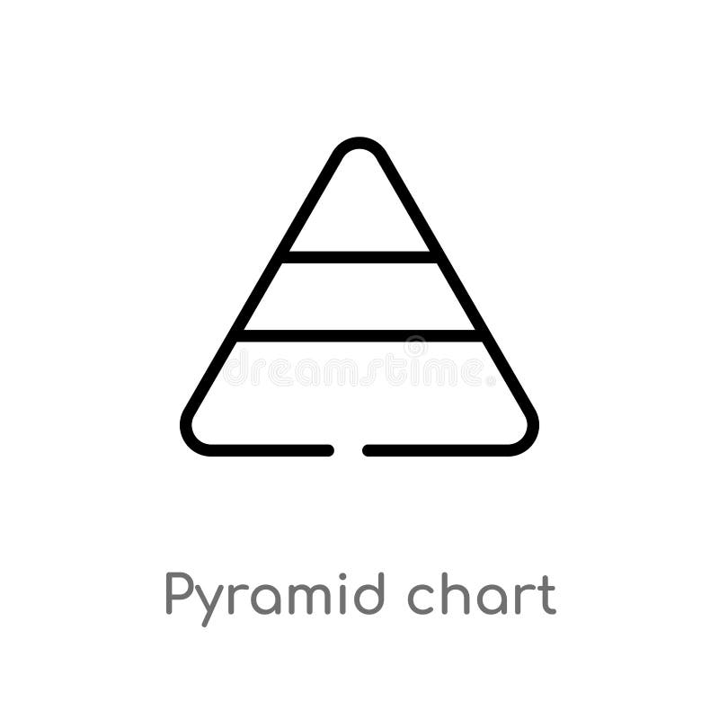 outline pyramid chart vector icon. isolated black simple line element illustration from analytics concept. editable vector stroke vector illustration outline pyramid chart vector icon. isolated black simple line element illustration from analytics concept. editable vector stroke vector illustration