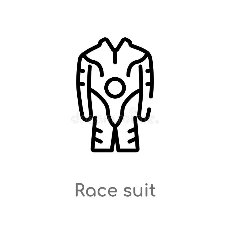 Race Suit Icon in Trendy Design Style. Race Suit Icon Isolated on White