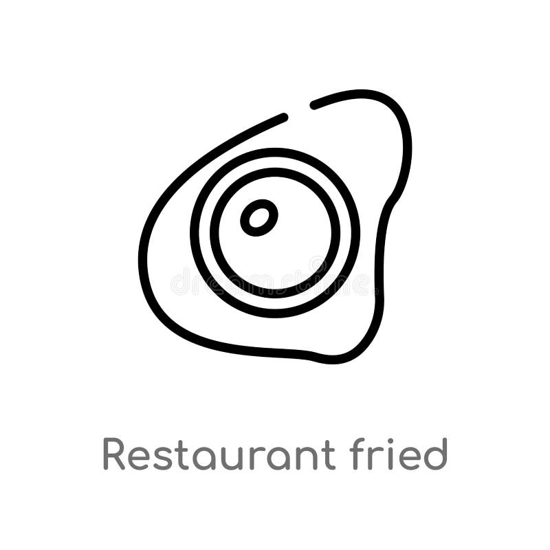 outline restaurant fried egg vector icon. isolated black simple line element illustration from bistro and restaurant concept. vector illustration outline restaurant fried egg vector icon. isolated black simple line element illustration from bistro and restaurant concept. vector illustration