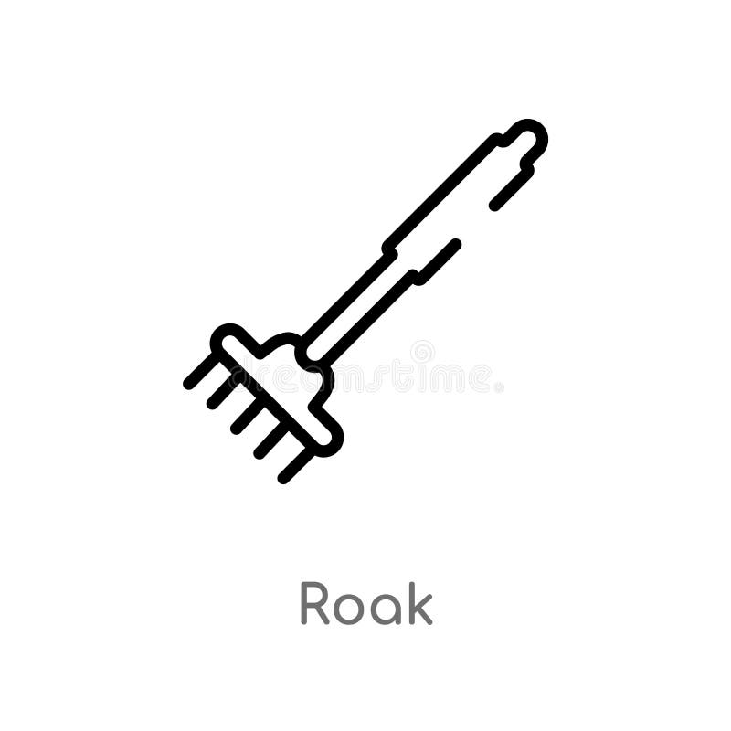 outline roak vector icon. isolated black simple line element illustration from farming and gardening concept. editable vector royalty free illustration outline roak vector icon. isolated black simple line element illustration from farming and gardening concept. editable vector royalty free illustration
