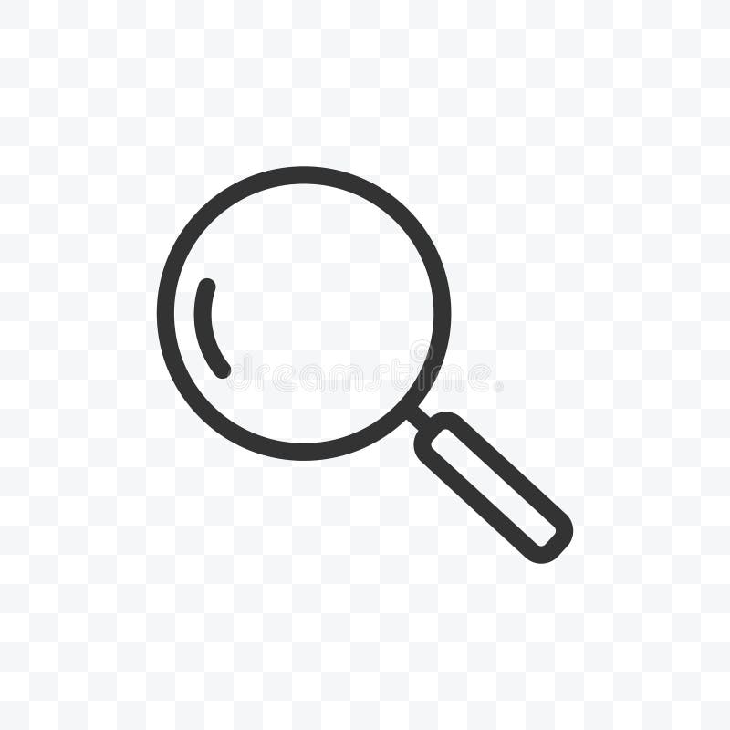 Outline Search Icon Vector Illustration Isolated on Transparent Background  Stock Vector - Illustration of business, lens: 207070400