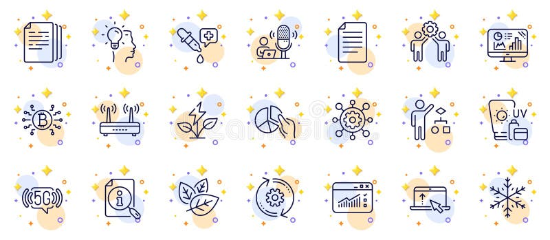 Outline set of Cogwheel, Swipe up and Sunscreen line icons for web app. Pictogram icon. Vector vector illustration