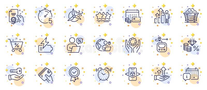 Outline Set of Employee Results Outsource Work and Calendar Line Icons Outline Set of Employee Results Outsource Work and Calendar Line Icons