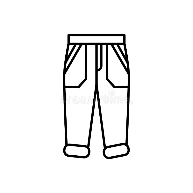 Pants Vector icon stock vector. Illustration of pants - 126952668