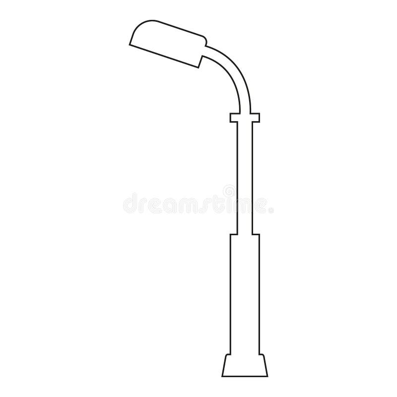 Street Lamp Light Outline Silhouette Stock Illustrations 482 Street