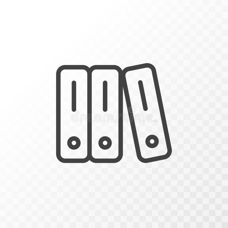 Outline style ui icons collection. Vector black linear illustration. Document folder or archive organizer symbol isolated on vector illustration
