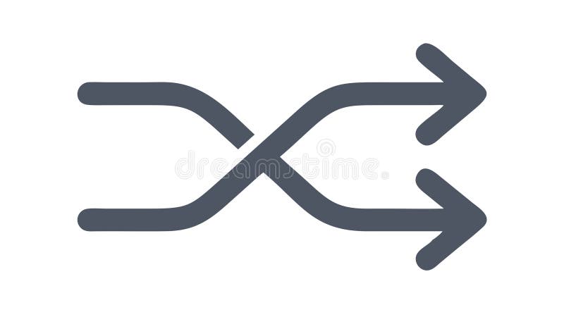 Outline-Symbol für überkreuzte Pfeile für Exchange- oder Swap-Vektordesign Generative AI lizenzfreie abbildung