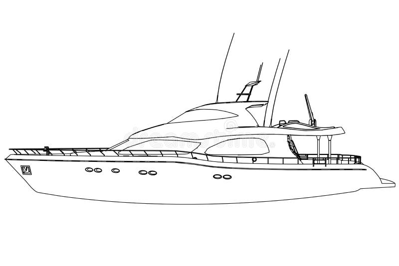 yacht boat outline