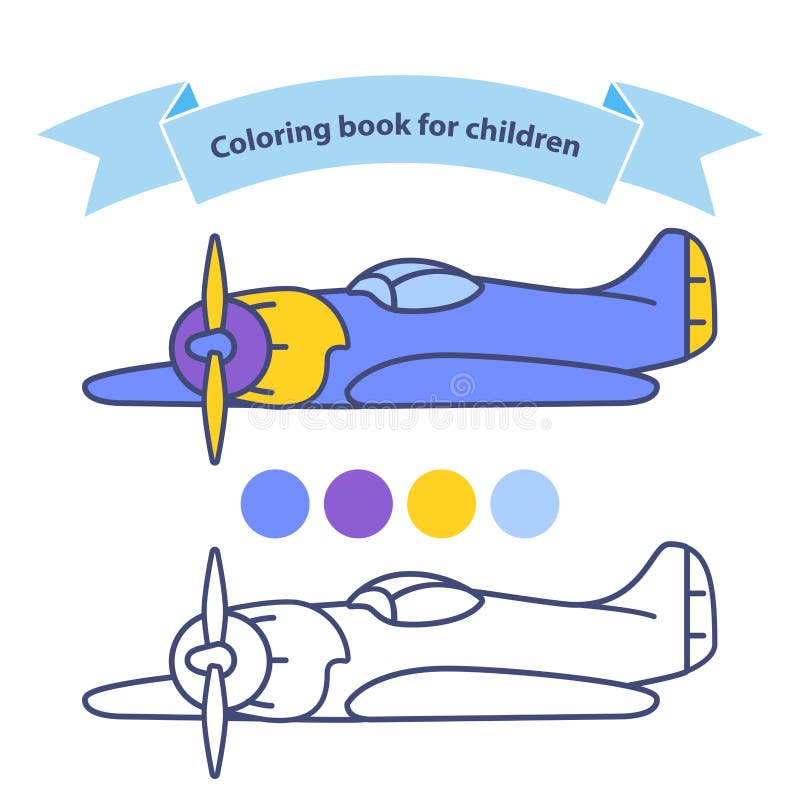 Download Plane With The Propeller. Fighter Of World War II.Coloring ...