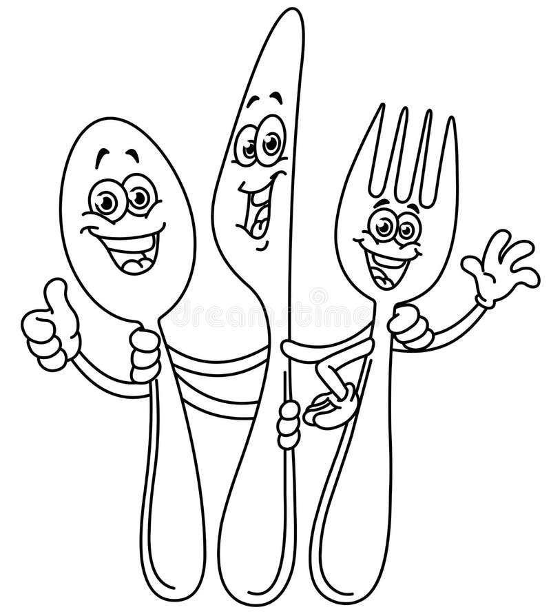 spoon coloring pages