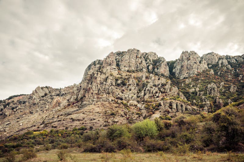 Mountains landscape autumn. Crimea, Ukraine, Europe. Mountains landscape autumn. Crimea, Ukraine, Europe