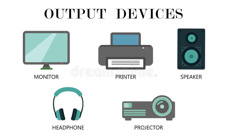 input and output devices clipart