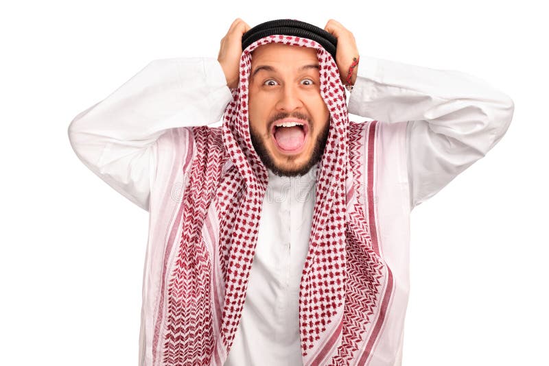 Outraged young Arab