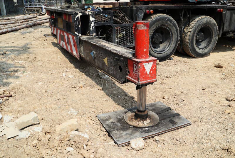 Crane outrigger pad stock photo. Image of strong, texture 32466304