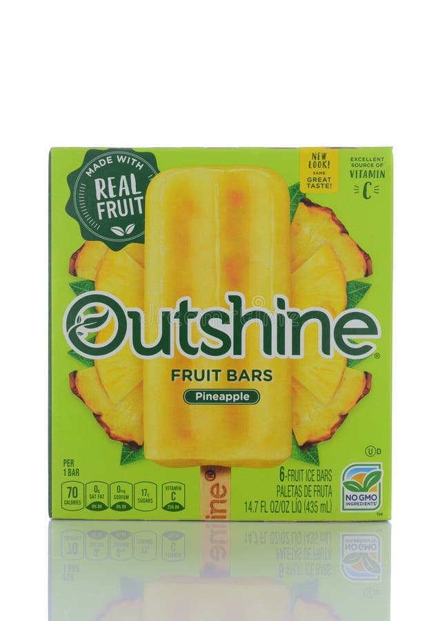 Outshine Pineapple Fruit Bars Editorial Stock Image Image of
