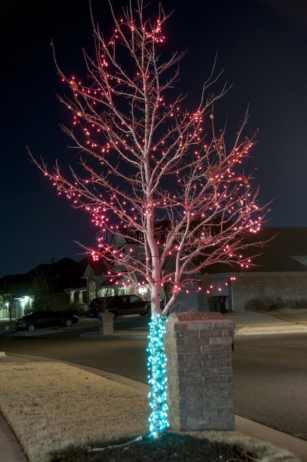 Christmas Lights Outside on a Home Stock Image Image of lights, home