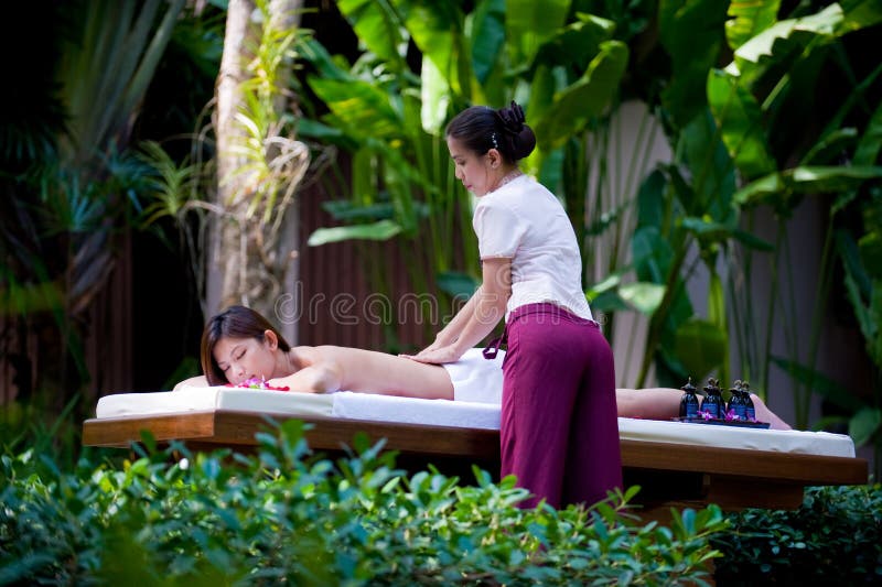 Outside Massage stock image. Image of pamper, ready, green 4992627