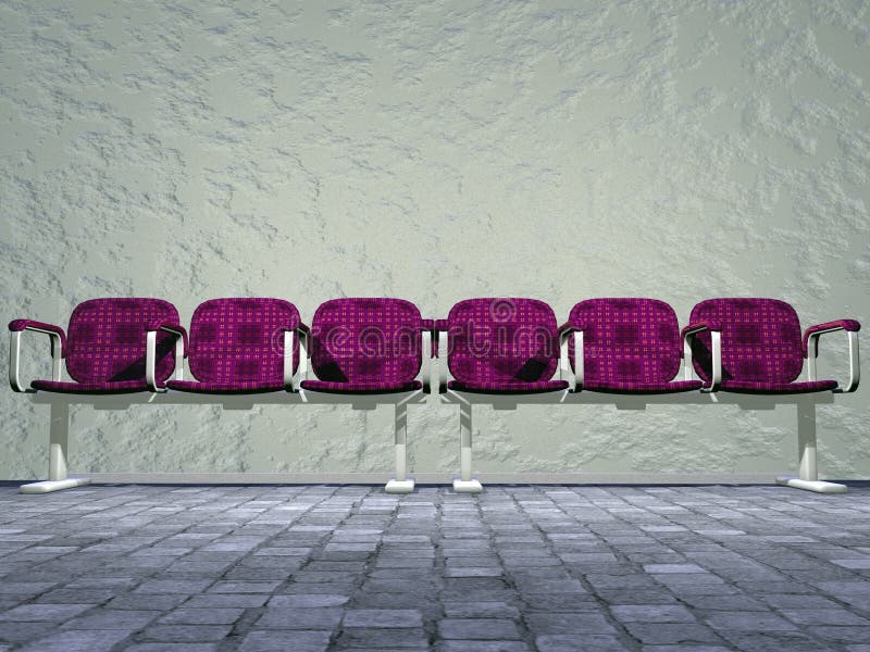 Outside Waitingroom 3D Render Stock Illustration Illustration of