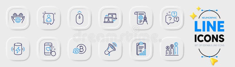 Pictogramele pentru linia bitcoin de ieșire preferate și de reîmprospătare a activității de ieșire pentru aplicația Web. pictogram stock illustration