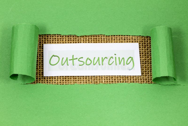 Outsourcing internet technology outsource job work contract employee stock photo