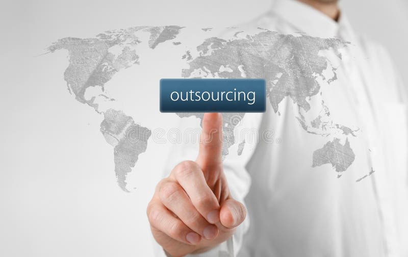 Outsourcingu pojęcie zdjęcia stock Outsourcingu pojęcie zdjęcia stock
