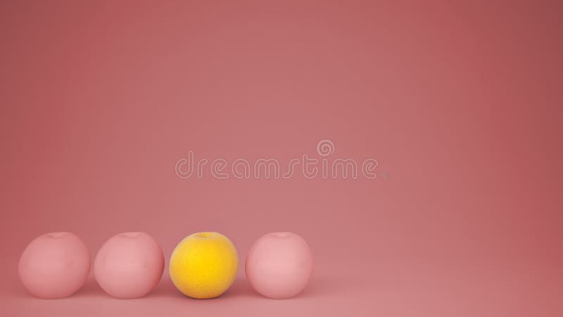 Outstanding OGM free orange contrasts with pink oranges on pastel background with copy space, natural healthy fruit concept stock photography Outstanding OGM free orange contrasts with pink oranges on pastel background with copy space, natural healthy fruit concept stock photography