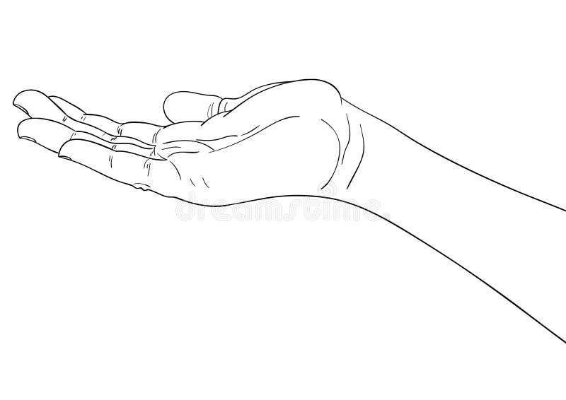 out stretched hand clipart transparent