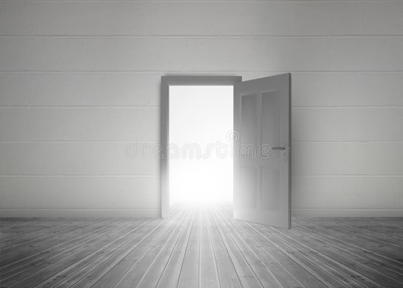 Ouverture de porte pour indiquer la lumière lumineuse illustration de vecteur Ouverture de porte pour indiquer la lumière lumineuse illustration de vecteur