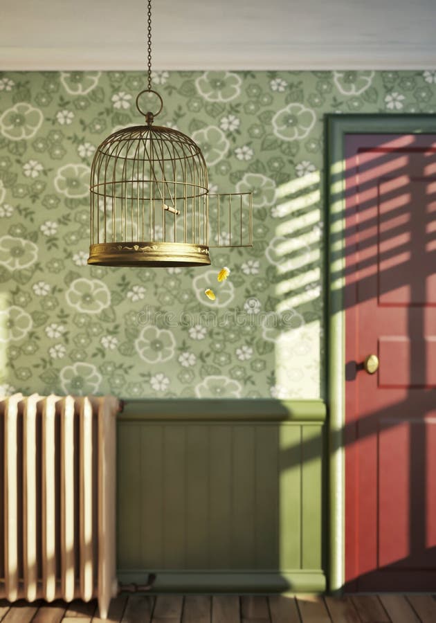 Ouvrez la cage à oiseaux images stock Ouvrez la cage à oiseaux images stock
