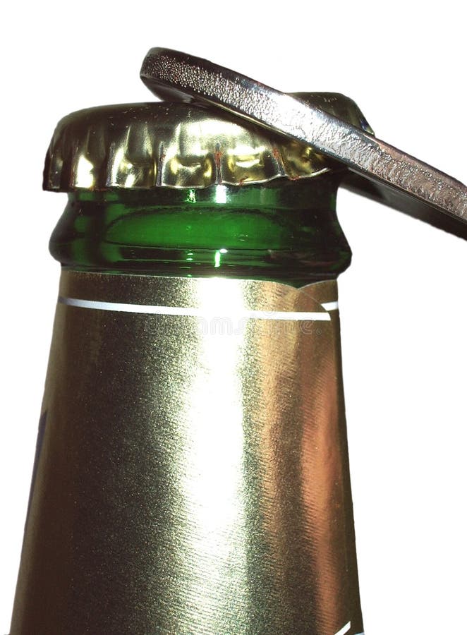 Ouvrez une bière photo stock