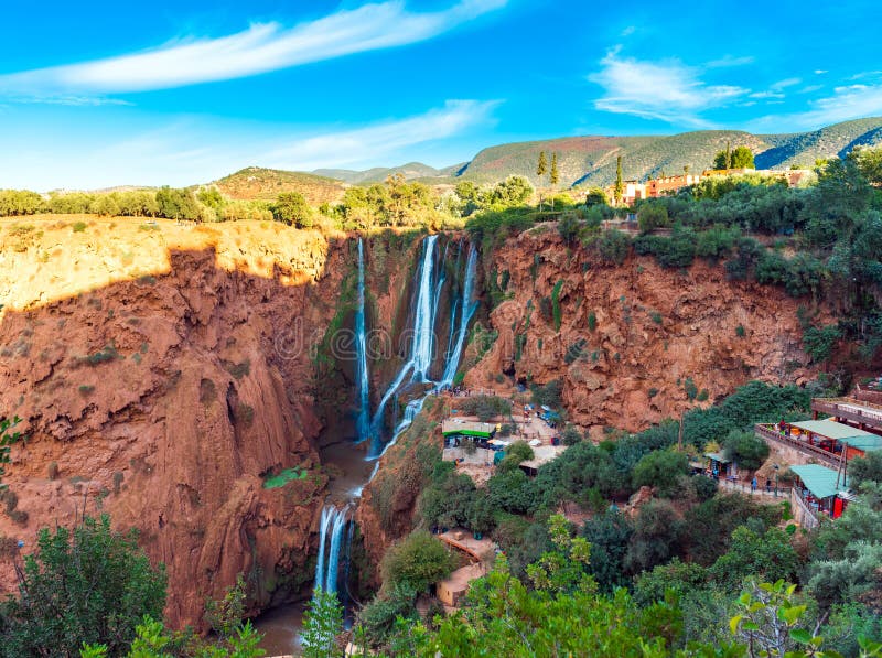 Ouzoud waterfalls in Grand Atlas village of Tanaghmeilt, Marrakesh, Morocco