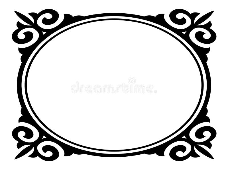 Vector oval ornamental decorative frame. Vector oval ornamental decorative frame