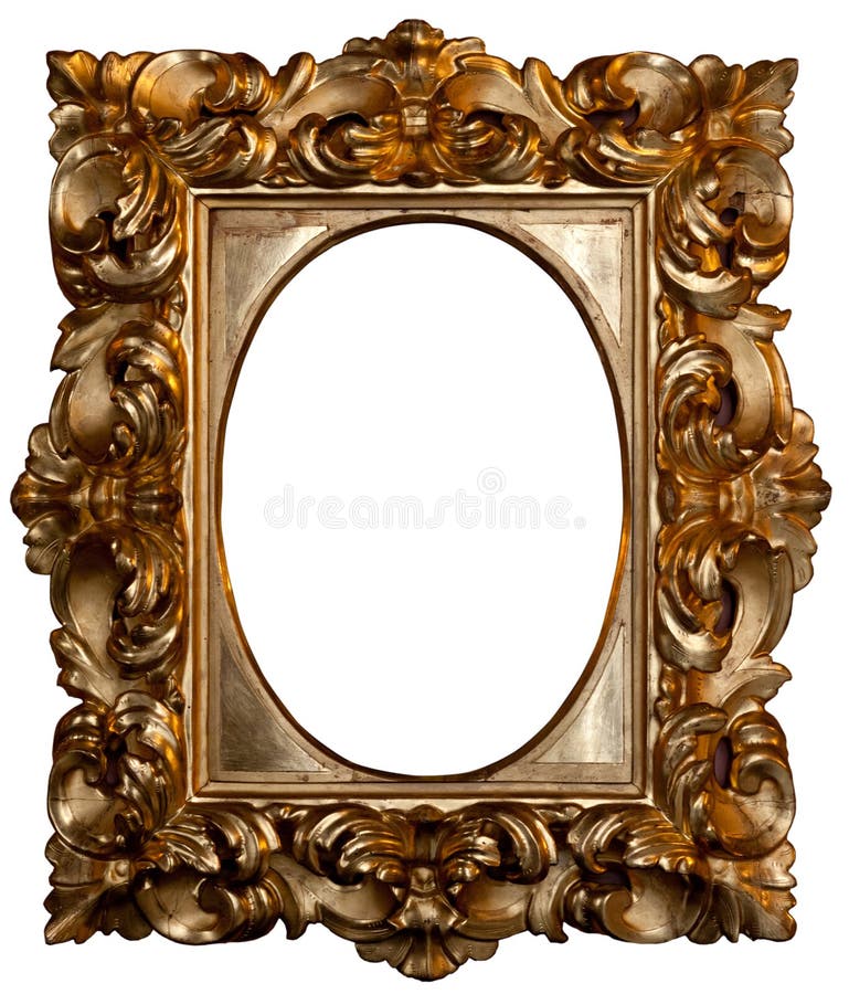 Oval gilded frame stock photo Oval gilded frame stock photo