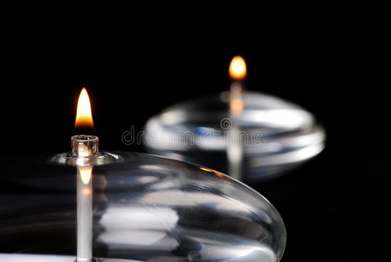 Oval Glass Candles Picture. Image 3532697