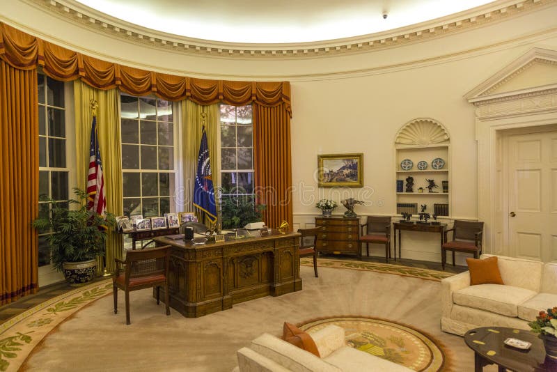 Replica Of The White House Oval Office Editorial Stock Photo Image of