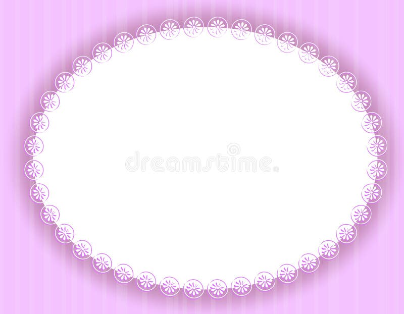 Oval Purple Decorative Border or Frame. A background illustration featuring a white oval frame with decorative edging set against purple striped background with royalty free illustration Oval Purple Decorative Border or Frame. A background illustration featuring a white oval frame with decorative edging set against purple striped background with royalty free illustration