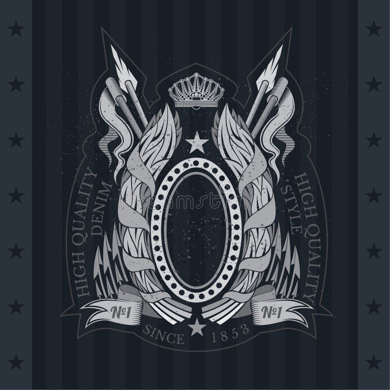 Oval ram mellan grupper av lager och tappningvapen på vit royaltyfri illustrationer Oval ram mellan grupper av lager och tappningvapen på vit royaltyfri illustrationer