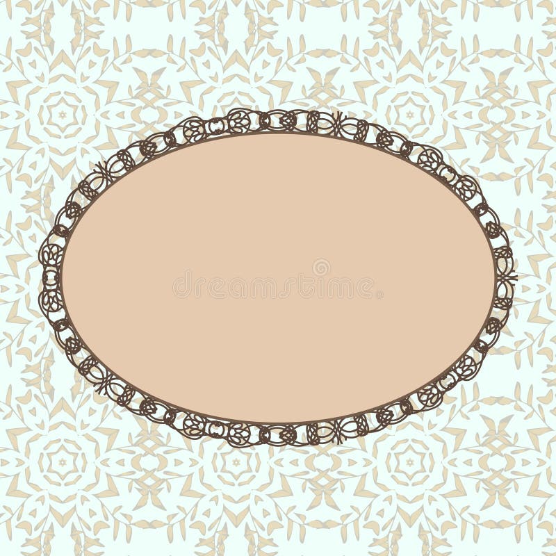 Oval tappningstilram royaltyfri illustrationer Oval tappningstilram royaltyfri illustrationer