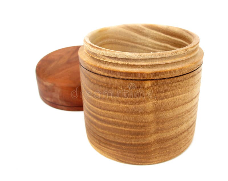 Oval Wooden Box with Opening Stock Image Image of single, vertical