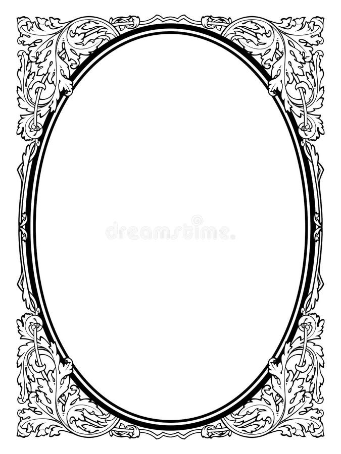 Calligraphy penmanship oval baroque frame black isolated, not traced - use it by part. Calligraphy penmanship oval baroque frame black isolated, not traced - use it by part