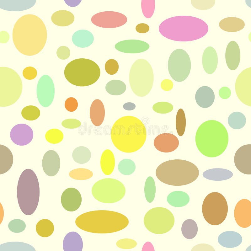Ovals and circles of pastel tones. Seamless pattern. Vector illustration vector illustration