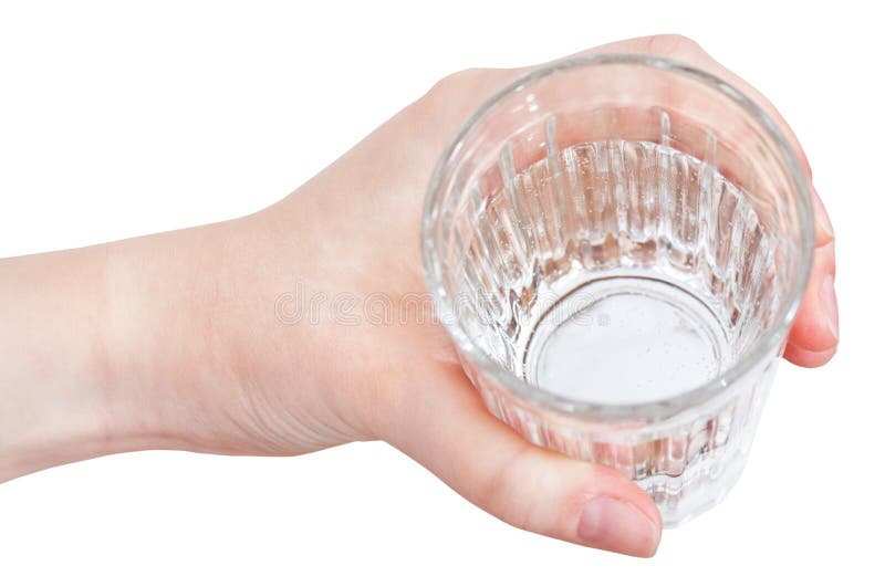 Ovanför sikt av vatten för handinnehavfrikänd i exponeringsglas royaltyfri foto Ovanför sikt av vatten för handinnehavfrikänd i exponeringsglas royaltyfri foto