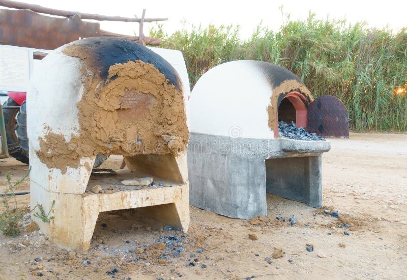 Oven for Baking Meat on Charcoal Stock Image Image of fire, cooking